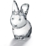 Floppy ears and cute cartoon features in luminous Baccarat crystal give the Minimals Rabbit figurine it's sparkling personality.