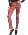 Get the skinny on this season's style with jeggings in a mottled floral print, from DKNY Jeans.