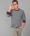 Modern maritime. This striped thermal from Tommy Hilfiger goes from nautical to natty with ease.