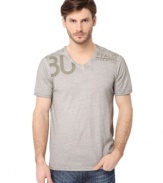 Keep it breezy. This v-neck t-shirt from Buffalo David Bitton is perfect for the beach or a backyard barbecue.