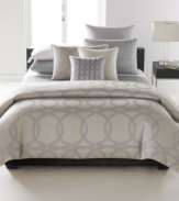 Add an artistic touch to your Calligraphy bed with this quilted sham, featuring a quilted arabesque design in a lustrous silver hue.