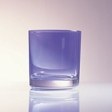 Elegant, colored glassware from Germany. Dishwasher safe.