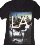 You love it. Throw on some west coast style with this LA graphic t-shirt from Bar III.