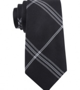 Plaid and simple. This Calvin Klein tie brings a whole new pattern to your tie collection.