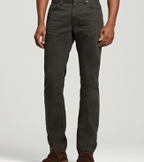 These Kane jeans are a classic slim, straight leg jean in a slightly faded gray wash.