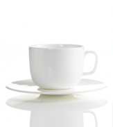 Set 5-star standards for your table with this sleek cup and saucer set from Hotel Collection. Balancing a delicate look and exceptional durability, the translucent Bone China collection of dinnerware and dishes is designed to cater virtually any occasion.