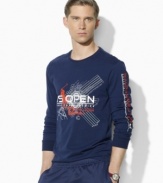 Exude timeless style and athletic appeal in Ralph Lauren's official limited edition US Open long-sleeved T-shirt, crafted from smooth combed cotton jersey in a trim, modern fit.