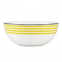 Designed to be mixed and matched, this striped accent kate spade new york bowl is the perfect variation to the nautical-themed Wickford collection.