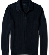 Elevate your layered style with this full-zip cardigan from Guess Jeans.