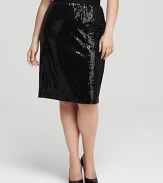 Glam up your every day in this shimmering Karen Kane pencil skirt. Pair with a breezy blouse for the office or a sumptuous tee for downtown date night.