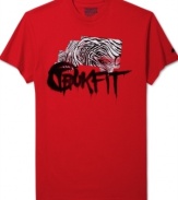 A graffiti style graphic gives this Trukfit tee its cool street style.