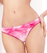 A fun, flexible, and versatile bikini from Barely There that's the ultimate in tye dye comfort. Style #2355