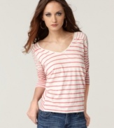 Sporty stripes adorn this top from Calvin Klein Jeans for essential springtime style. Pair it with jeans and sneakers for a weekend look that stays put-together!