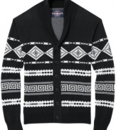 Sweater with swagger. Lock down a sweet layered look with this cardigan from Ecko Unltd.