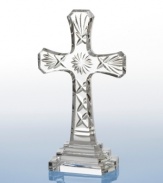 Let the brilliant, crystal cuts of this cross complete your dining room with sacred grace. Complement with coordinated pieces from the Marquis by Waterford collection. Measures approximately 8 x 4.75.