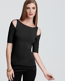 Cutout shoulder lend a modern edge to this body-con Bailey 44 top.