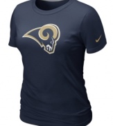 Team player. Show support for your favorite football team in this St. Louis Rams NFL t-shirt from Nike.