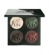 Inspired by the fall runway trends and tireless efforts of The David Sheldrick Wildlife Trust, we have created L'Elephant Palette: A lustrous eye palette that fuses on trend colors from both the catwalk and the Kenyan grasslands with simplicity and in an innovative and wearable way. Refillable. 5% of all proceeds will be donated to The David Sheldrick Wildlife. Made in Italy. 