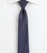 A suiting wardrobe essential handsomely rendered in luxurious, dotted silk.About 2½ wideSilkDry cleanMade in Italy