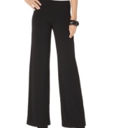 Classic pull-on pants from Ellen Tracy with a chic wide leg lend a modern edge to any wardrobe. Pair them with anything from draped cardigans to blousy button-downs! (Clearance)