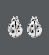 Cherish a look that brings you luck! Unwritten stud earrings feature dainty ladybugs crafted in sterling silver. Approximate diameter: 1/3 inch.