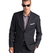 Slim down your workweek with the sleek fit of this AJ Izod two-button blazer - a trimmer approach to suiting. (Clearance)