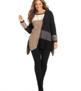 Pair your leggings with Style&co.'s long sleeve plus size sweater, punctuated by a handkerchief hem.