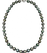 Always elegant and always in style, this illuminating necklace features round Tahitian pearls (9-11mm) and a 14k white gold clasp. Approximate length: 18 inches.