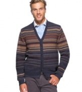 Add a classic to your wardrobe with this always on-trend fair isle cardigan sweater from Argyleculture.