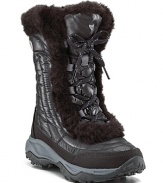 A winter walk-around favorite, these North Face® fur boots deliver down warmth and exquisite comfort in a durable, day-to-day construction.