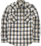 Wrangle in the latest in style with this western-inspired long-sleeved shirt from Lucky Brand Jeans.