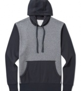 When the temperature drops, lock down your look with this fresh colorblocked zip-up hoodie from American Rag.