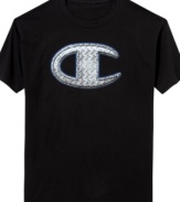 Pave your way into amped up casual style with this graphic t-shirt from Champion.