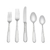 An iconic kate spade new york engraved dotted pattern accents this elegant flatware.