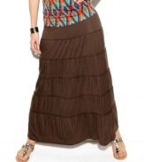 Take your style to the max with INC's tiered maxi skirt. An essential piece for warm weather!