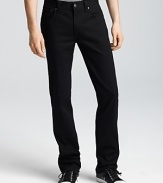 Nudie Jeans Co Slim Jim Slim Fit Twill Jeans in Black