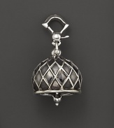 Inspired by Zen philosophy, this intricately detailed, blackened and polished sterling silver meditation bell from Paul Morelli jingles softly.