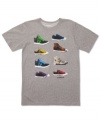 For the guy who never seems to have enough sneakers: Converse short-sleeved tee printed with classic sneaker styles.