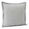 Inspired by the refined polish of menswear, this relaxed collection pairs solid brushed cotton and twill with faux suede trim and plaid. This decorative pillow has the feel of soft flannel in light grey with two rows of channel stitching detail.