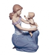 Perfect for moms, the One For You, One For Me figurine from Lladro commemorates baby's first lesson in the art of sharing in premium glazed porcelain.