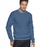 Over the top. Paired with a collared shirt, this Oscar de la Renta sweater adds a touch of sophistication to any outfit.