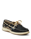 Sperry Top-Sider gives its classic boat shoes a bold dose of fashion with leopard print and patent accents.