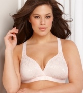 This unique front-close bra by Leading Lady provides beautiful separation with a gorgeous pattern and no wires. Style #5048