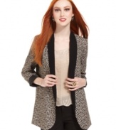 An allover print adds on-trend appeal to this Bar III blazer -- perfect for polishing off a fall look!