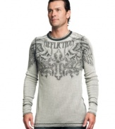 Double up on great, easy-to-wear style with this reversible thermal from Affliction.