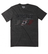 Skate by on sweet casual style with this comfy graphic t-shirt from Quiksilver.