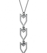 Add a hint of Southwestern appeal. Studio Silver's Chevron pendant features an edgy design of cut-out arrowheads. Set in sterling silver. Approximate length: 20 inches. Approximate drop: 2 inches.