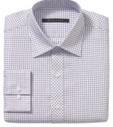 Box out your nine-to-five wardrobe with this streamlined check shirt from Sean John.