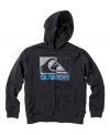 Casually cool. This hoodie from Quiksilver has signature logo graphics for an effortlessly stylish look.