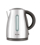 The heat is on and the stove is off. Experience relaxation like never before with the cordless convenience of an electric kettle, which brings water to a boil wherever you are. A soft-touch opening, dual water windows and a friendly ready bell make prep and pouring a cinch. 1-year limited warranty. Model BKE490.